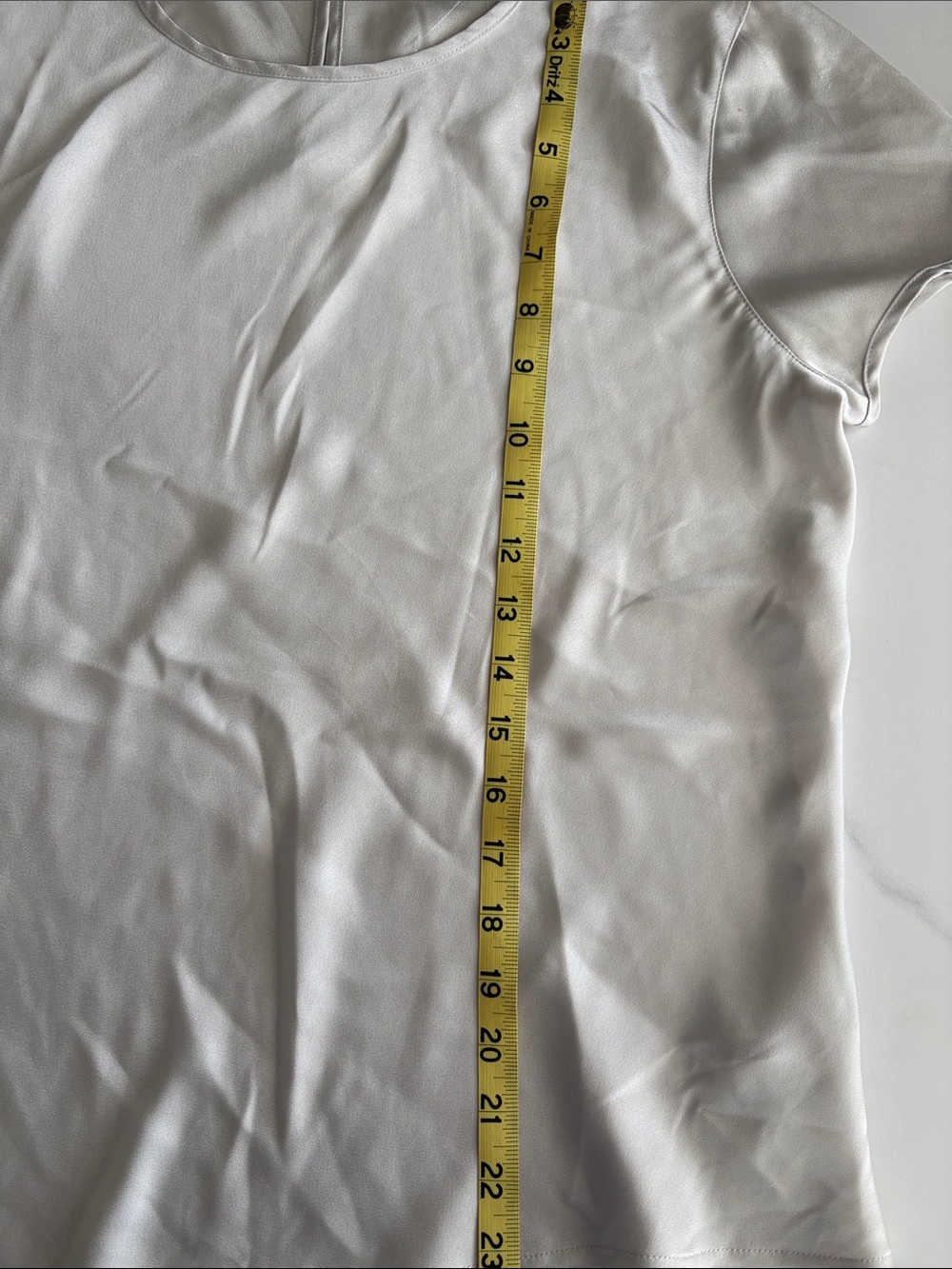 Express shimmer silver Short Sleeve Crewneck Top - Picture 3 of 7